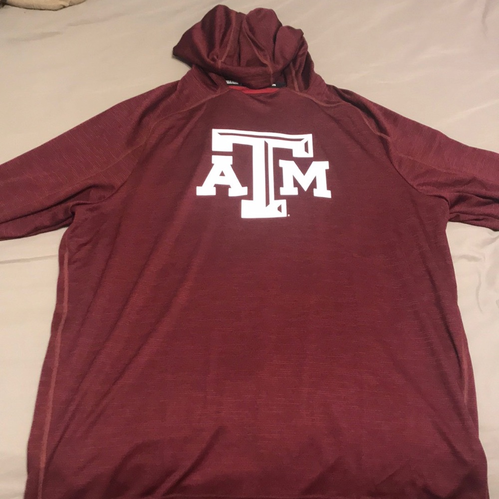 Texas A&M Drifit Long Sleeve T-Shirt w/hoodie